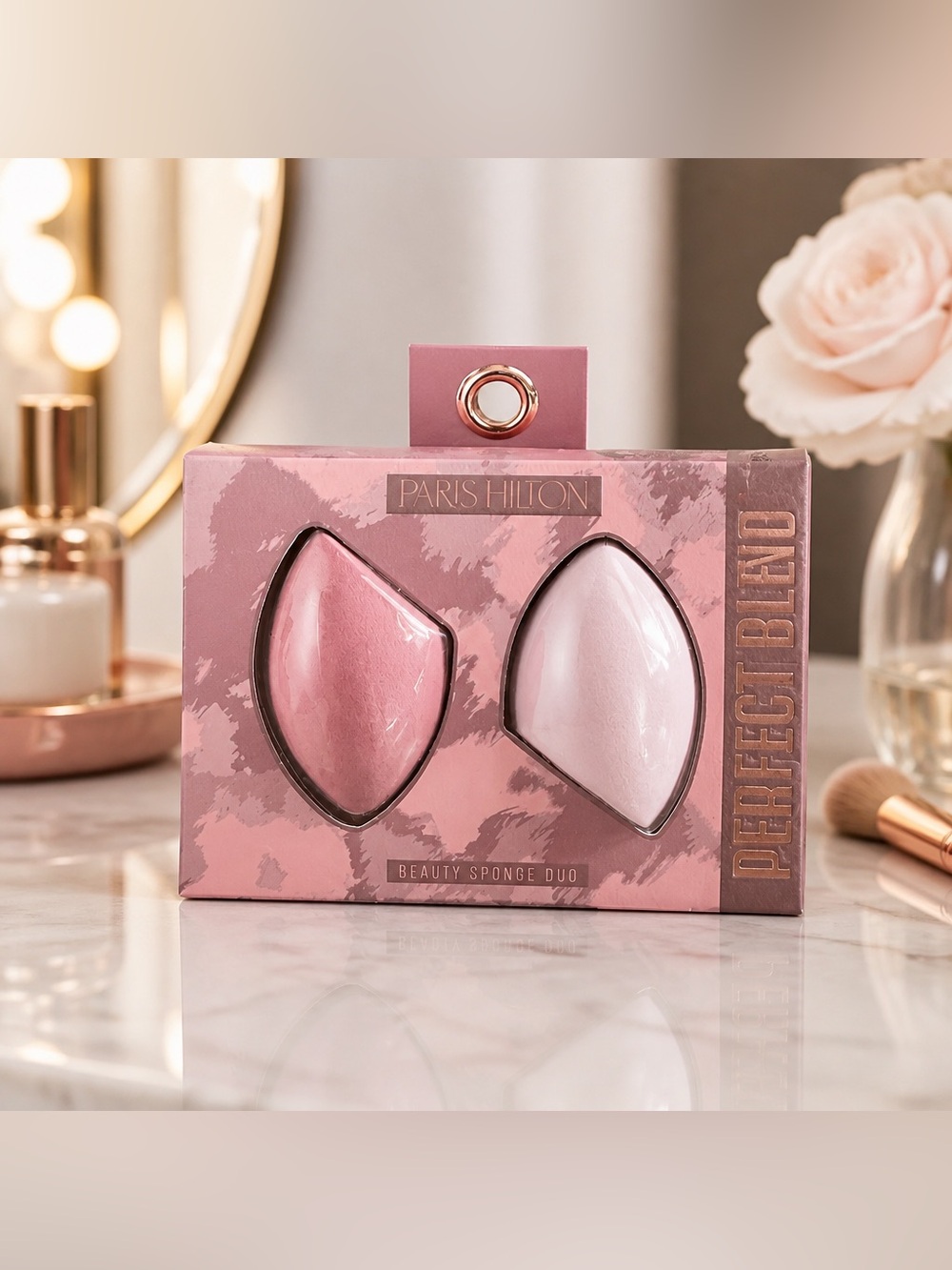 Paris Hilton Beauty Sponge Duo Pink Makeup Blender Set